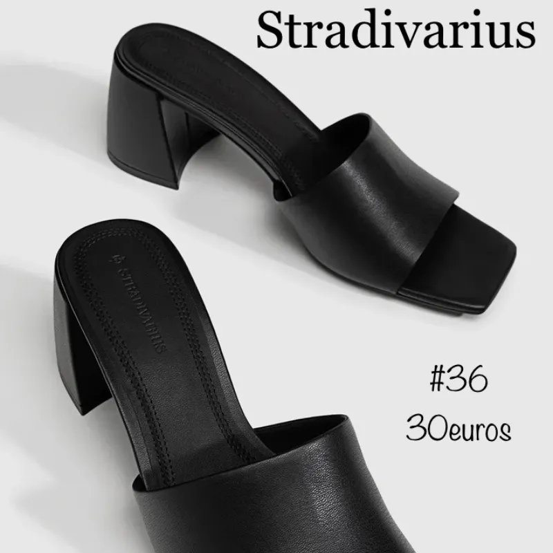 Tacón negro Stradivarius