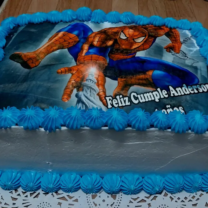 Cake Rectangular de Nata y Papel Comestible