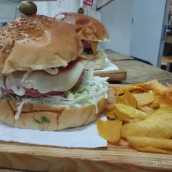 Hamburguesa de jamón y queso 