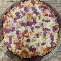 Pizza Jamón y Queso Gouda 