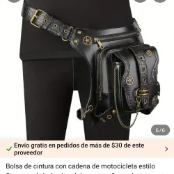 Bolsa de cintura con cadena de motocicleta estilo Steampunk 
