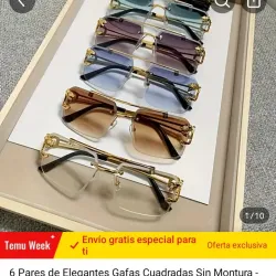 Elegante gafas cuadradas sin montura-duraderas y versátiles 