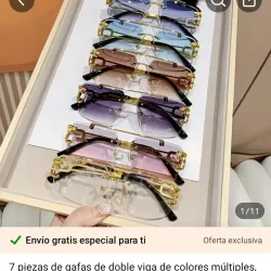 Gafas de doble viga de colores múltiples 