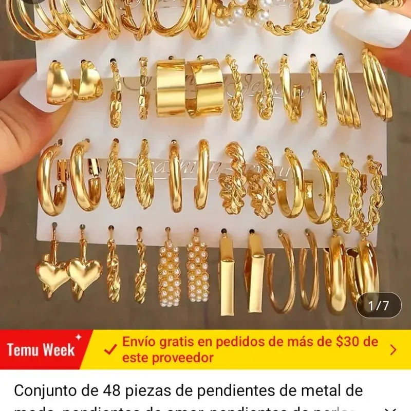 Pendientes de metal de moda