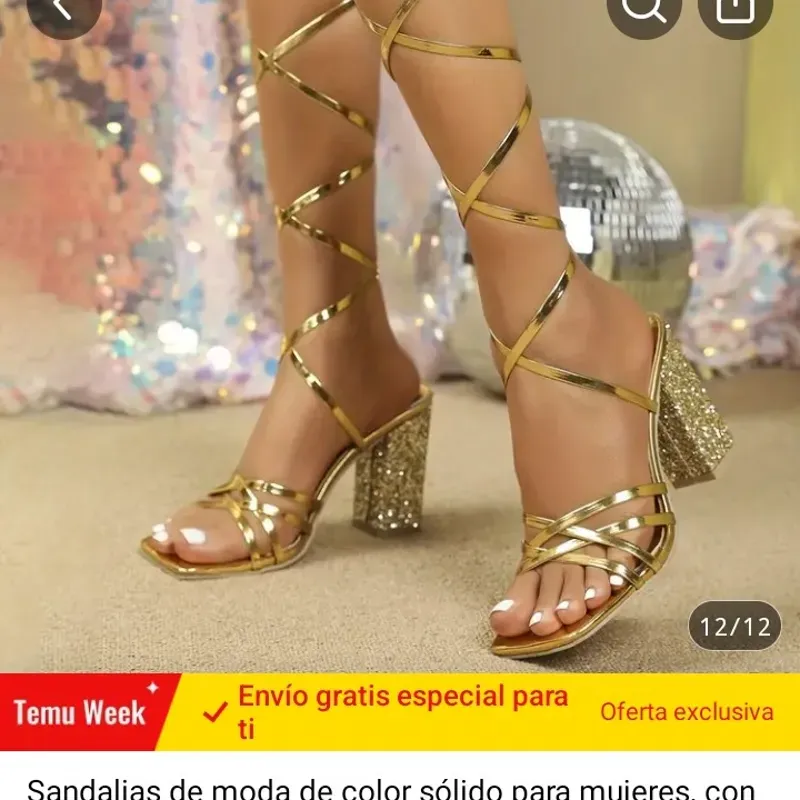 Sandalias de moda de color sólido para mujeres 