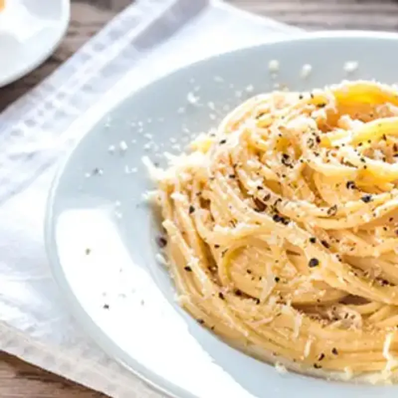 Espaguetis con queso Mozzarella 