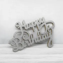 Carteles Happy Birthday Plateados y Dorados