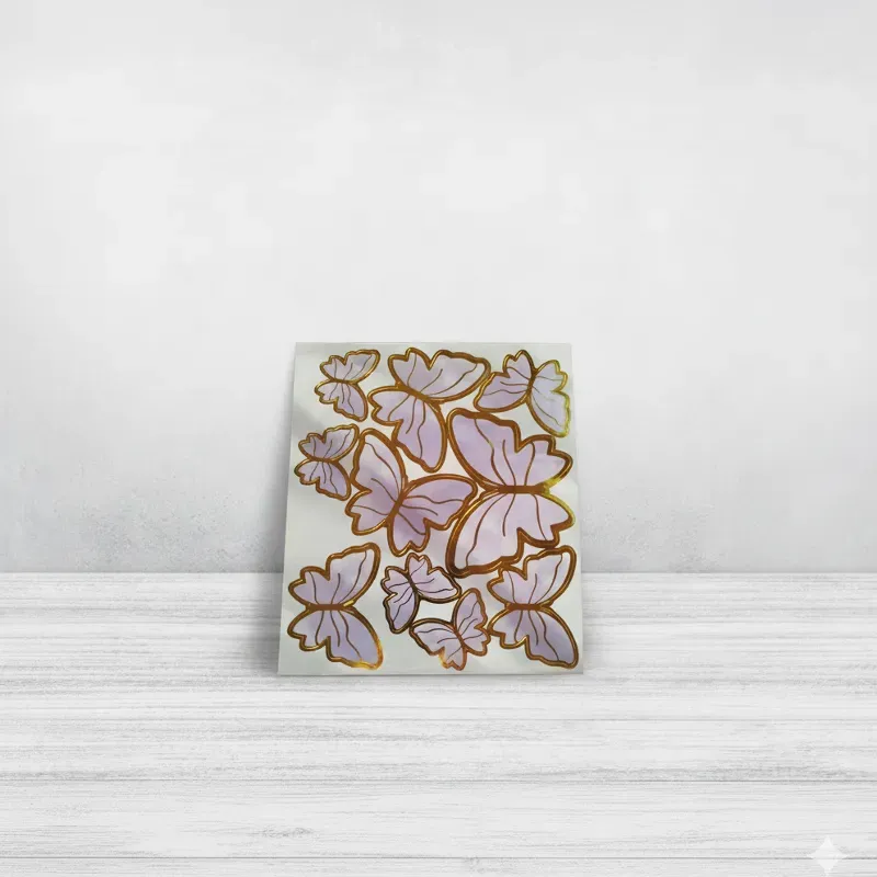 Hoja de Mariposas Rosadas y Moradas