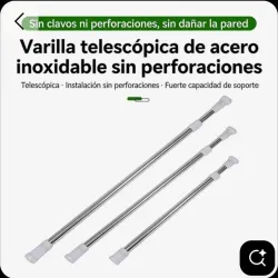 Cortineros de baño telescópico