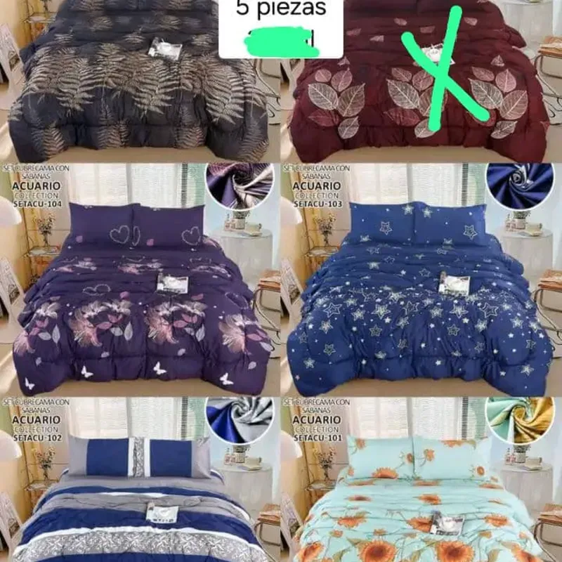 Juegos de edredones king de 5 piezas