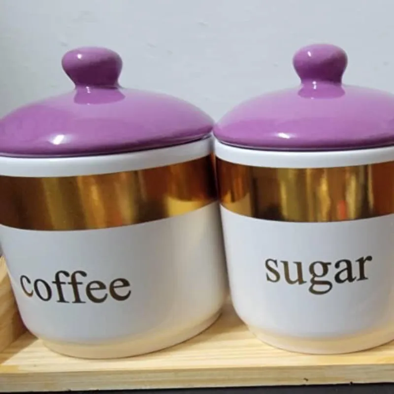Organizadores d cerámica para café azúcar y té