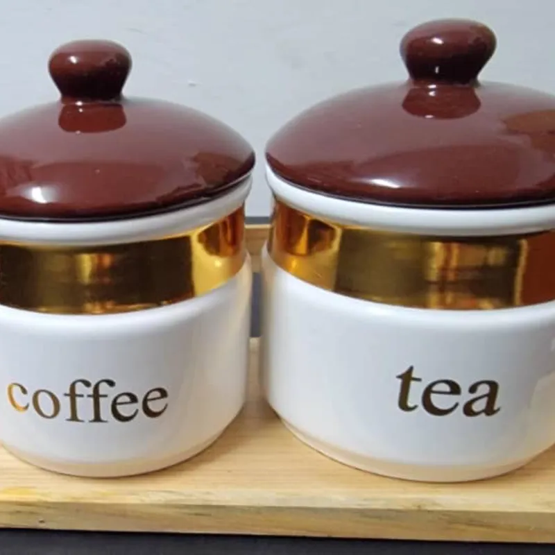 Organizadores d cerámica para café azúcar y té