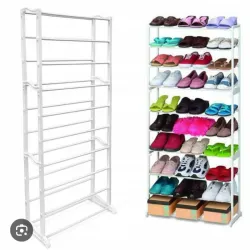 Zapatera de 10 niveles en blancas