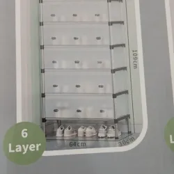 Zapateras de 6 niveles antipolvo