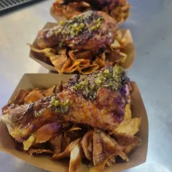 Pollo(muslo) asado al carbón