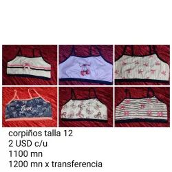 Corpiños para niñas