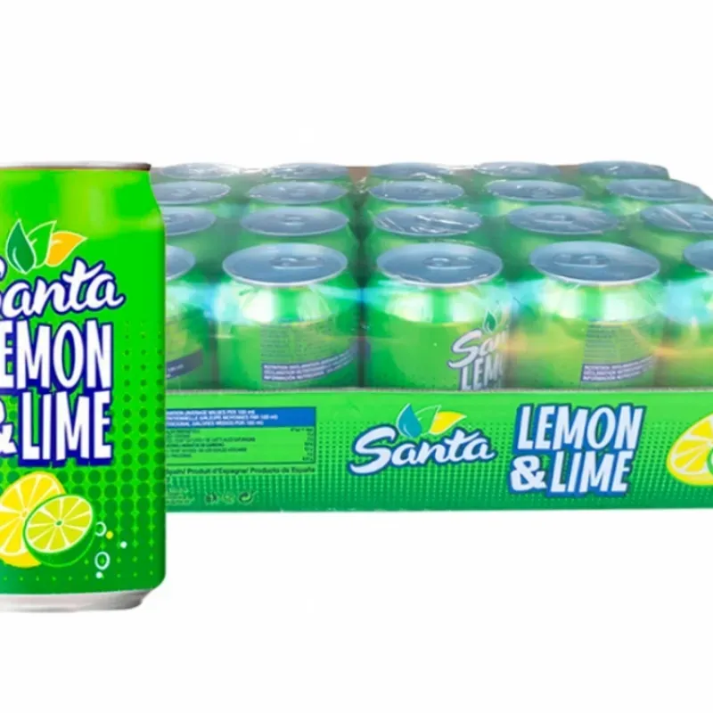 Caja de refresco de lata - Santa Lemon (limón - 24u)