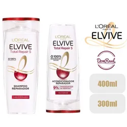 L`OREAL Elvive Shampoo + Acondicionador Total Repair 5