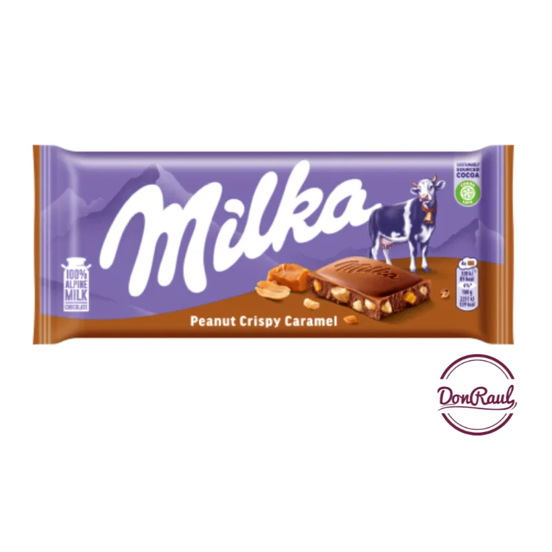 Milka Peanut Crispy Caramel 90g