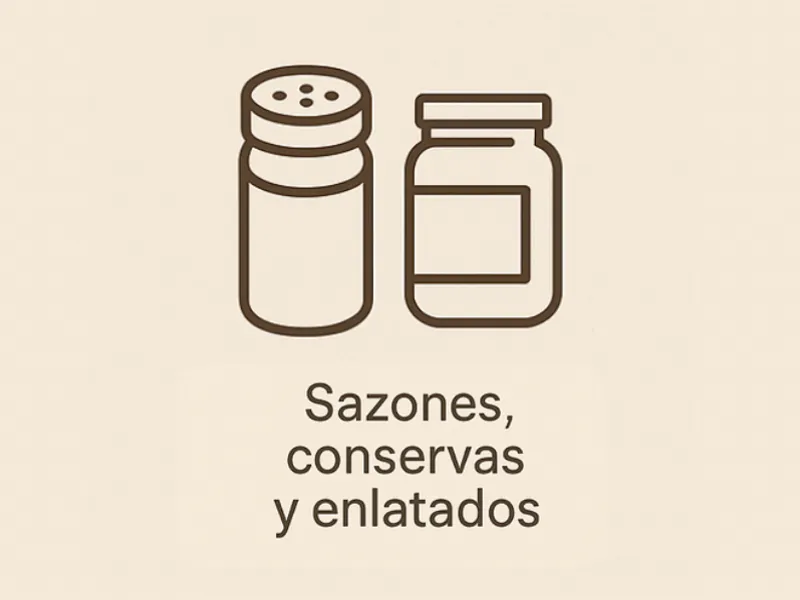 Sazones, salsas y conservas 