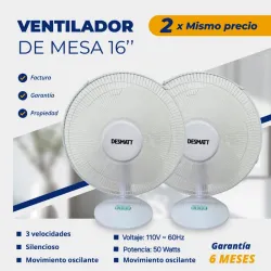 2 VENTILADORES DE MESA 16" DESMATT (FAD)
