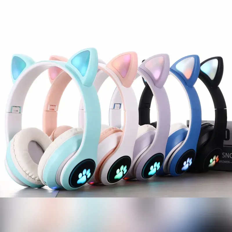 AURICULARES INALÁMBRICOS CON OREJAS DE GATO 