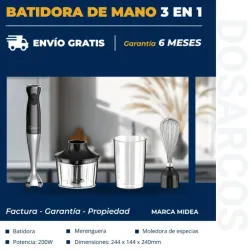 BATIDORA DE MANO 3 EN 1 MIDEA (FAD)