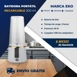 BATIDORA PORTÁTIL RECARGABLE EKO (FAD)