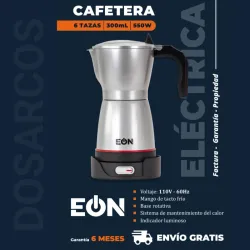 CAFETERA 3 - 6 TAZAS ELÉCTRICA EÓN GRIS (FAD)