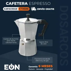 CAFETERA 6 TAZAS ESPRESSO EÓN (FAD)