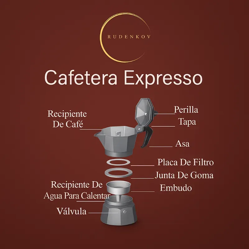 CAFETERA DE INDUCCIÓN 6 TAZAS RUDENKOV (LHZ)