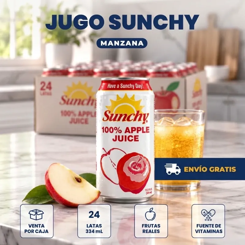 CAJA JUGO MANZANA 334 ML - 24 LATAS (FAD)