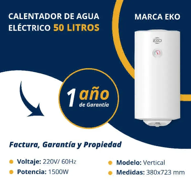 CALENTADOR DE AGUA EKO 50L - RECOGIDA EN TIENDA