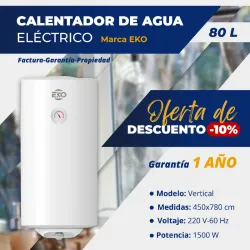 CALENTADOR DE AGUA 80L 220V EKO (FAD)