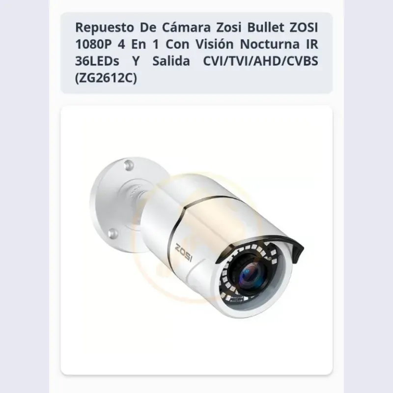 CÁMARA DE REPUESTO 1080P FHD ZOSI BULLET (GyS)