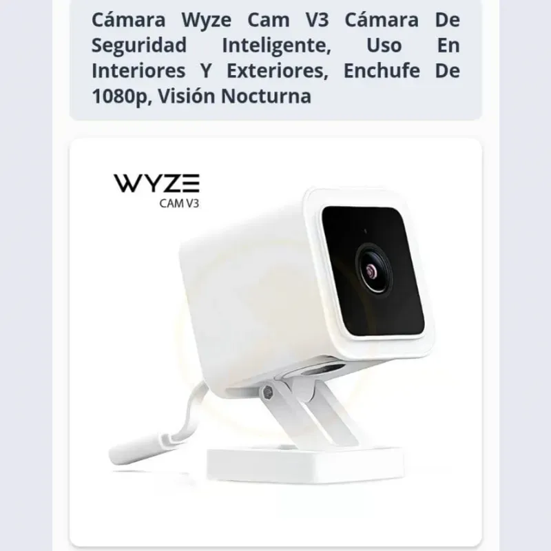 CÁMARA DE SEGURIDAD 1080P HD WYZE V3 (GyS)