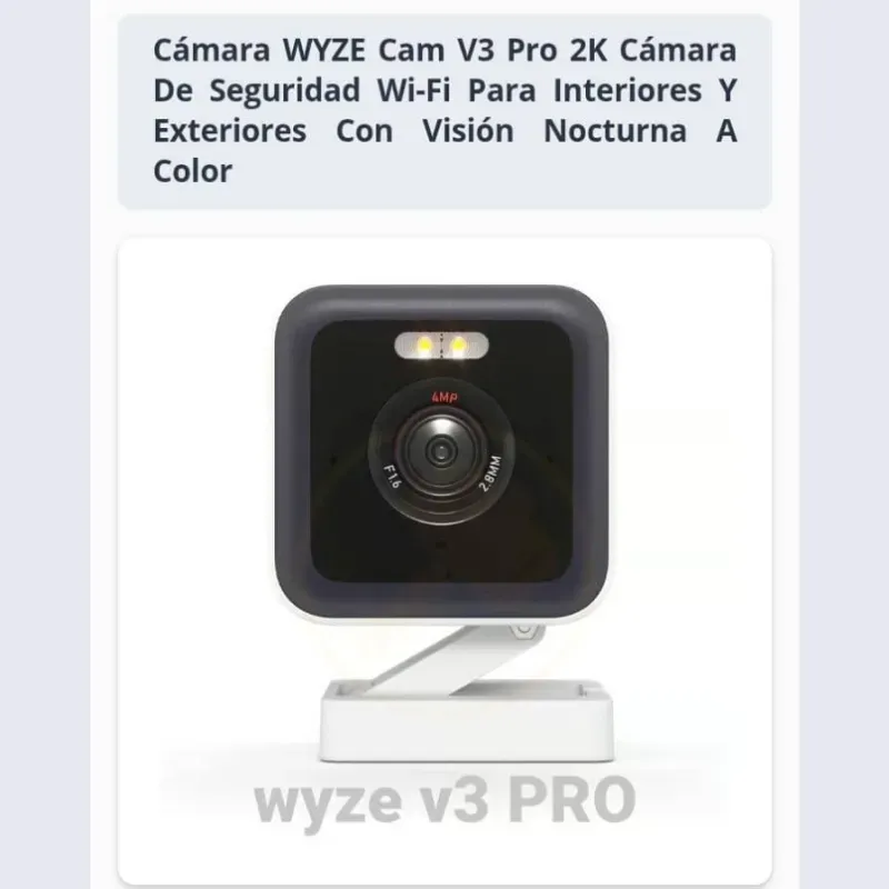 CÁMARA DE SEGURIDAD WYZE V3 PRO 2K (GyS)