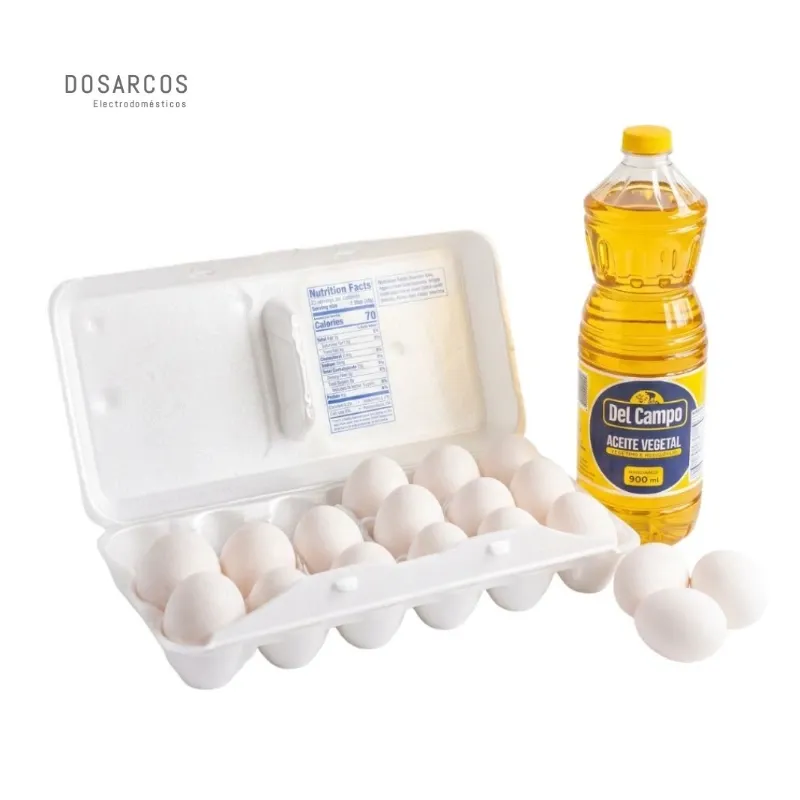 CARTÓN DE 18 HUEVOS + POMO DE ACEITE 900 ML | 3100 CUP