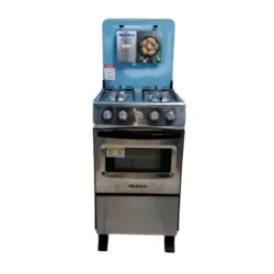 COCINA DE GAS CON HORNO 20" MILEXUS 4 HORNILLAS PLATEADA (VPT)