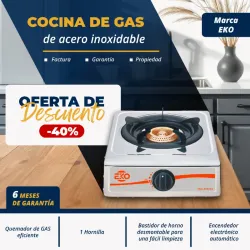 COCINA DE GAS 1 HORNILLA EKO ACERO INOXIDABLE (FAD)