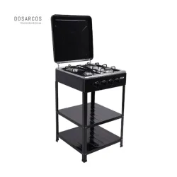COCINA DE GAS FUTURE TECH 4 HORNILLAS + ORGANIZADOR (VPT)
