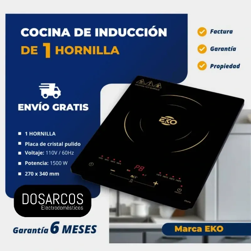 COCINA DE INDUCCIÓN 1500W EKO 1 HORNILLA (FAD)