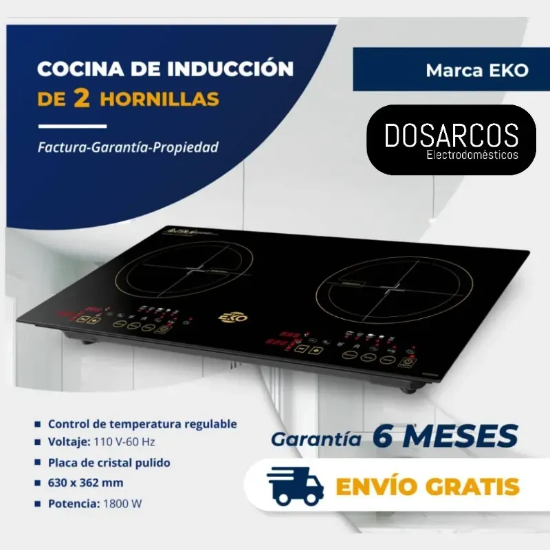 COCINA DE INDUCCIÓN DOBLE + JUEGO DE CALDEROS (FAD)