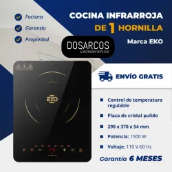 COCINA 1500W INFRARROJA EKO 1 HORNILLA (FAD)