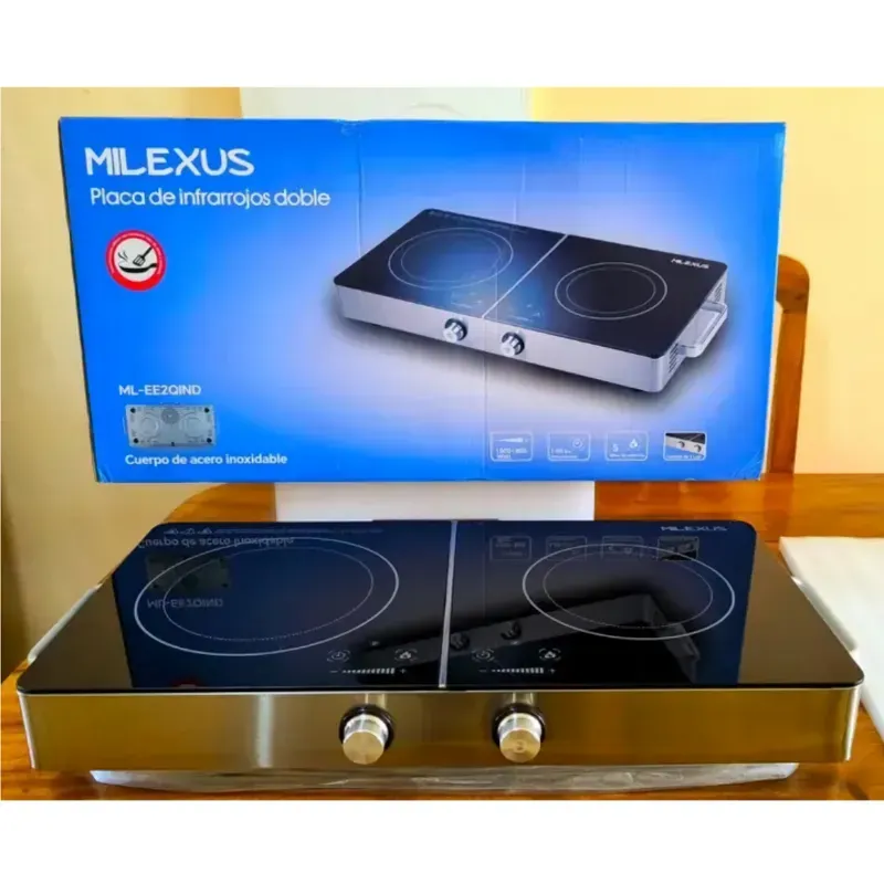 COCINA INFRARROJA MILEXUS 2 HORNILLAS 