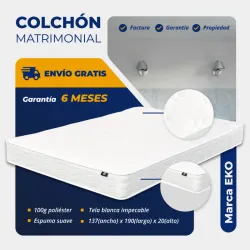 COLCHÓN CAMERO / MATRIMONIAL EKO (AL VACÍO) (FAD)
