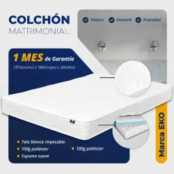 COLCHÓN MATRIMONIAL EKO (AL VACÍO) (FAD)