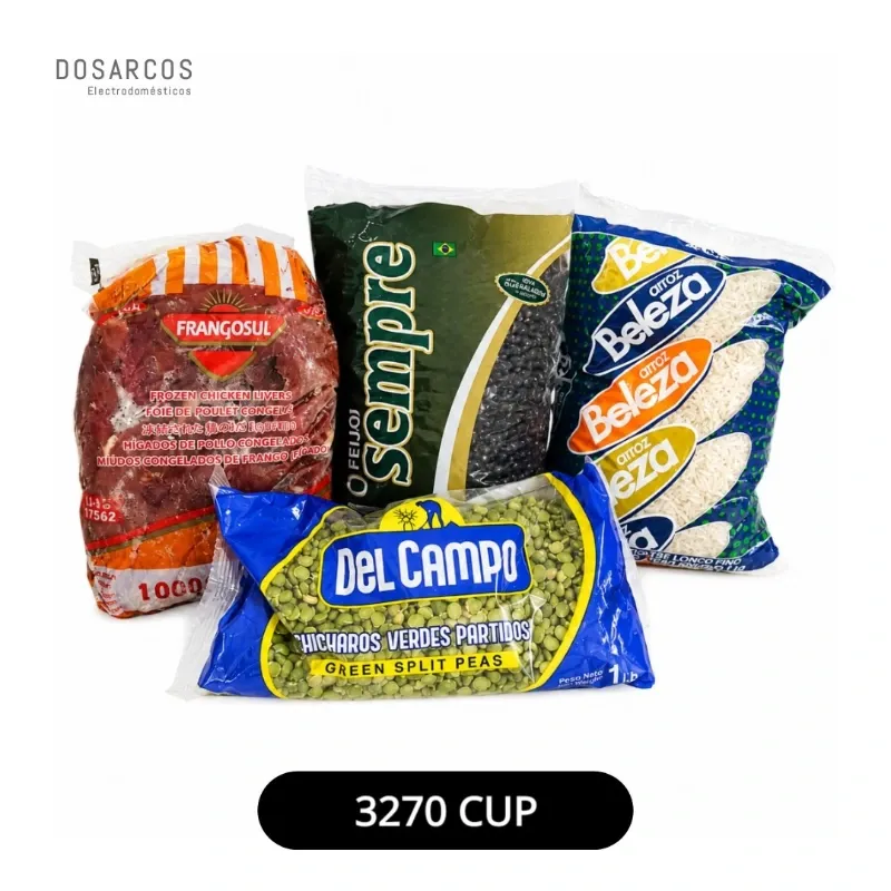 COMBO #3 (Hígado, Arroz, Frijoles, Chícharos) | 3270 CUP (VPT)