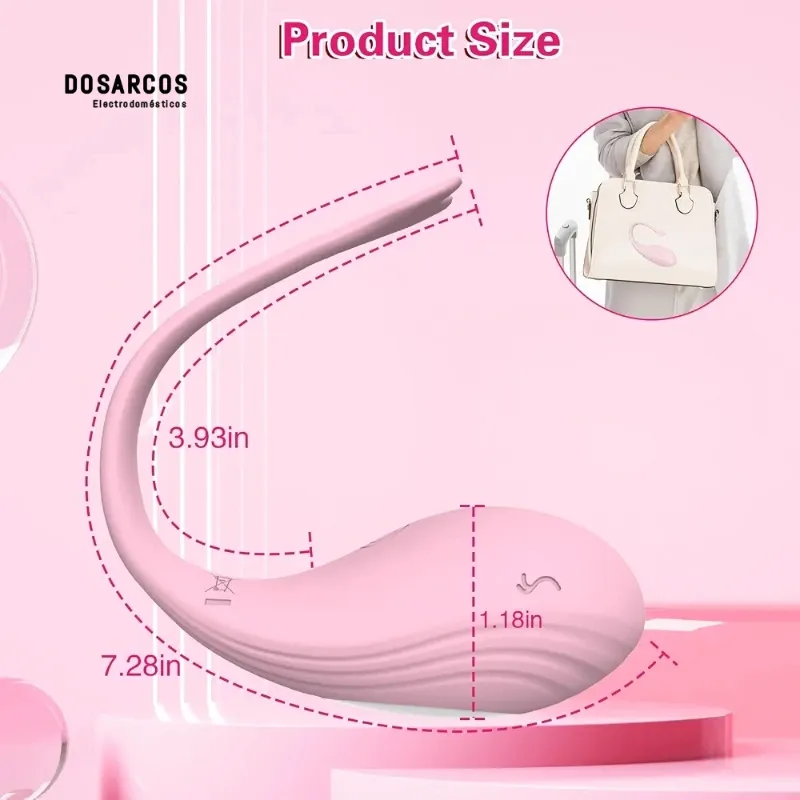 Dildo vibrador de ballena rosado + App móvil (ATR)