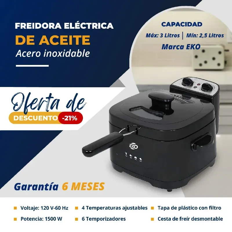 FREIDORA DE ACEITE 2.5L EKO (FAD)